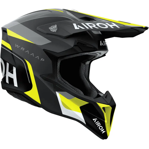 Casco Airoh Wraaap Conquer Yellow Matt