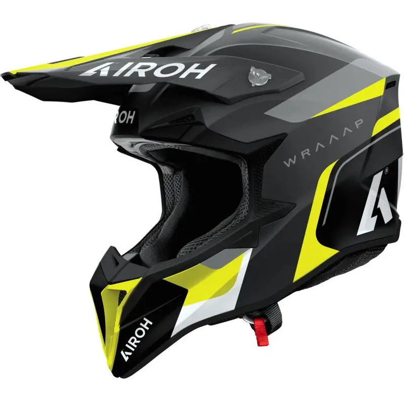 Casco Airoh Wraaap Conquer Yellow Matt