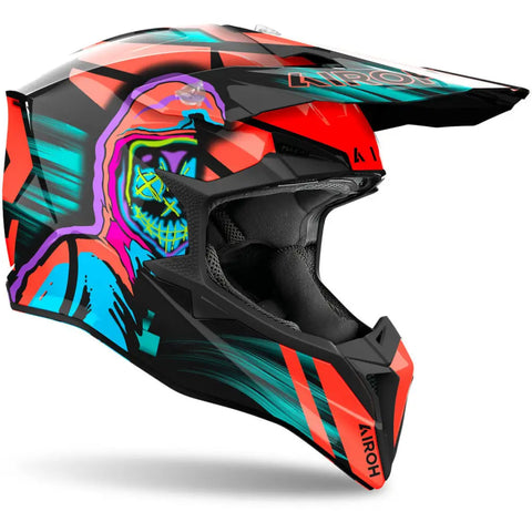 Casco Airoh Wraaap Cyber Orange Gloss