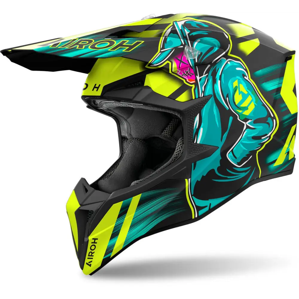 Casco Airoh Wraaap Cyber Yellow Matt