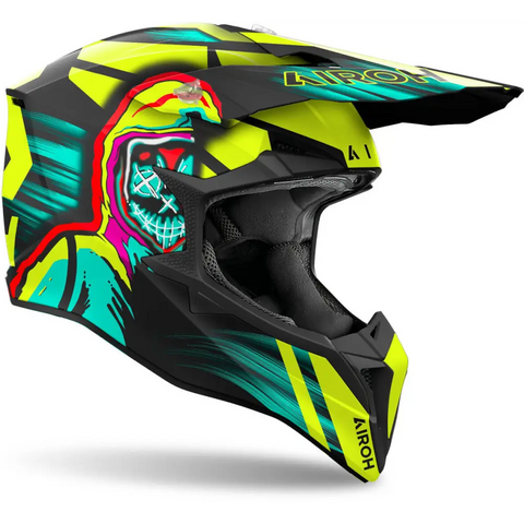 Casco Airoh Wraaap Cyber Yellow Matt