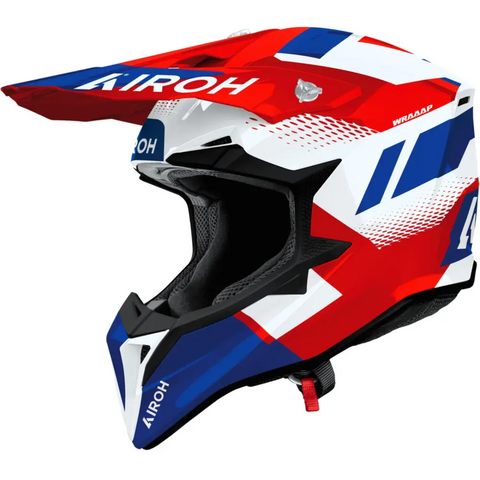 Casco Airoh Wraaap Vision Red/Blue Gloss