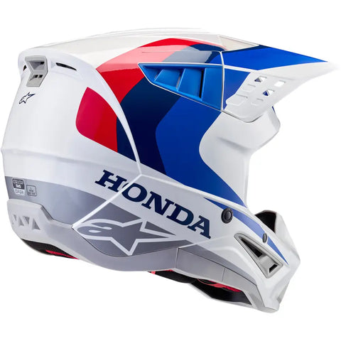 Casco Alpinestars Honda SM5 White/Blue/Red Glossy