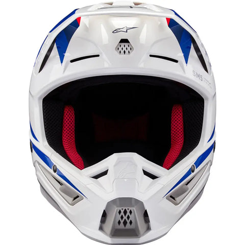 Casco Alpinestars Honda SM5 White/Blue/Red Glossy