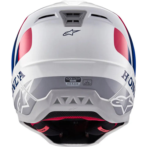 Casco Alpinestars Honda SM5 White/Blue/Red Glossy
