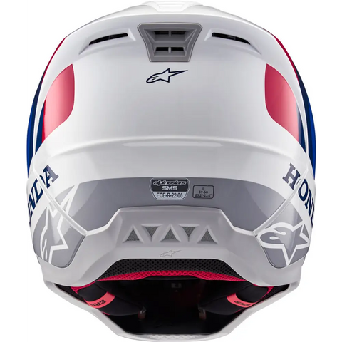 Casco Alpinestars Honda SM5 White/Blue/Red Glossy
