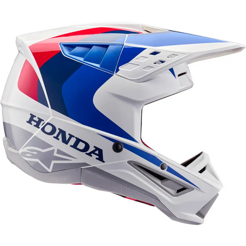 Casco Alpinestars Honda SM5 White/Blue/Red Glossy