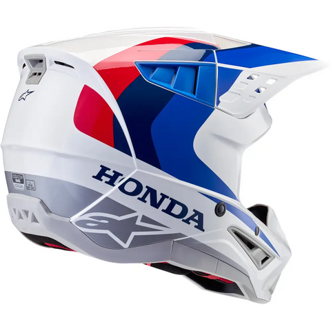 Casco Alpinestars Honda SM5 White/Blue/Red Glossy
