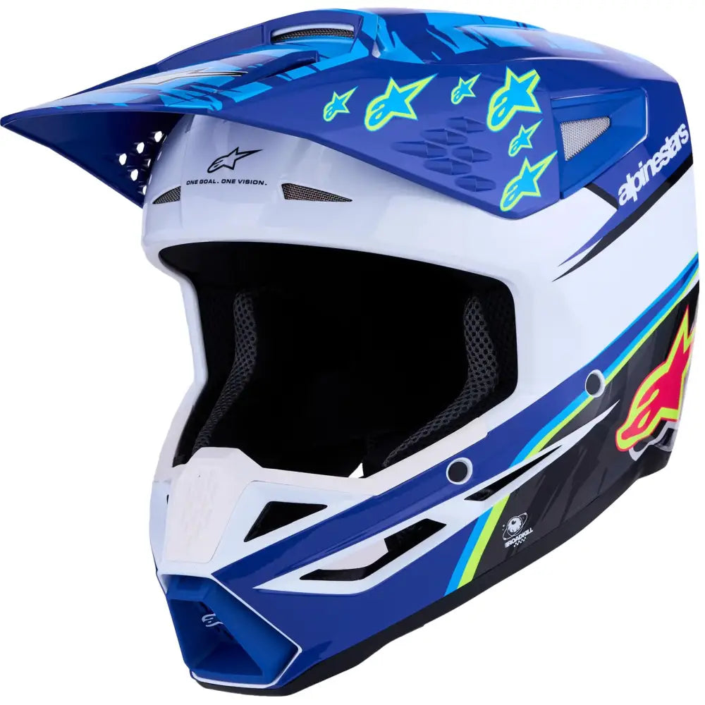 Casco Alpinestars S-M3 Falcon Blue/White/Black