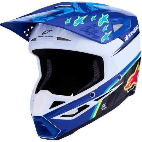 Casco Alpinestars S-M3 Falcon Blue/White/Black