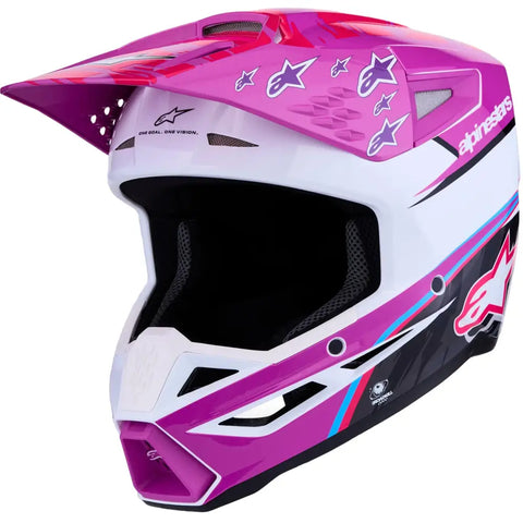 Casco Alpinestars S-M3 Falcon Purple/White