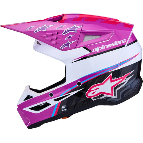Casco Alpinestars S-M3 Falcon Purple/White