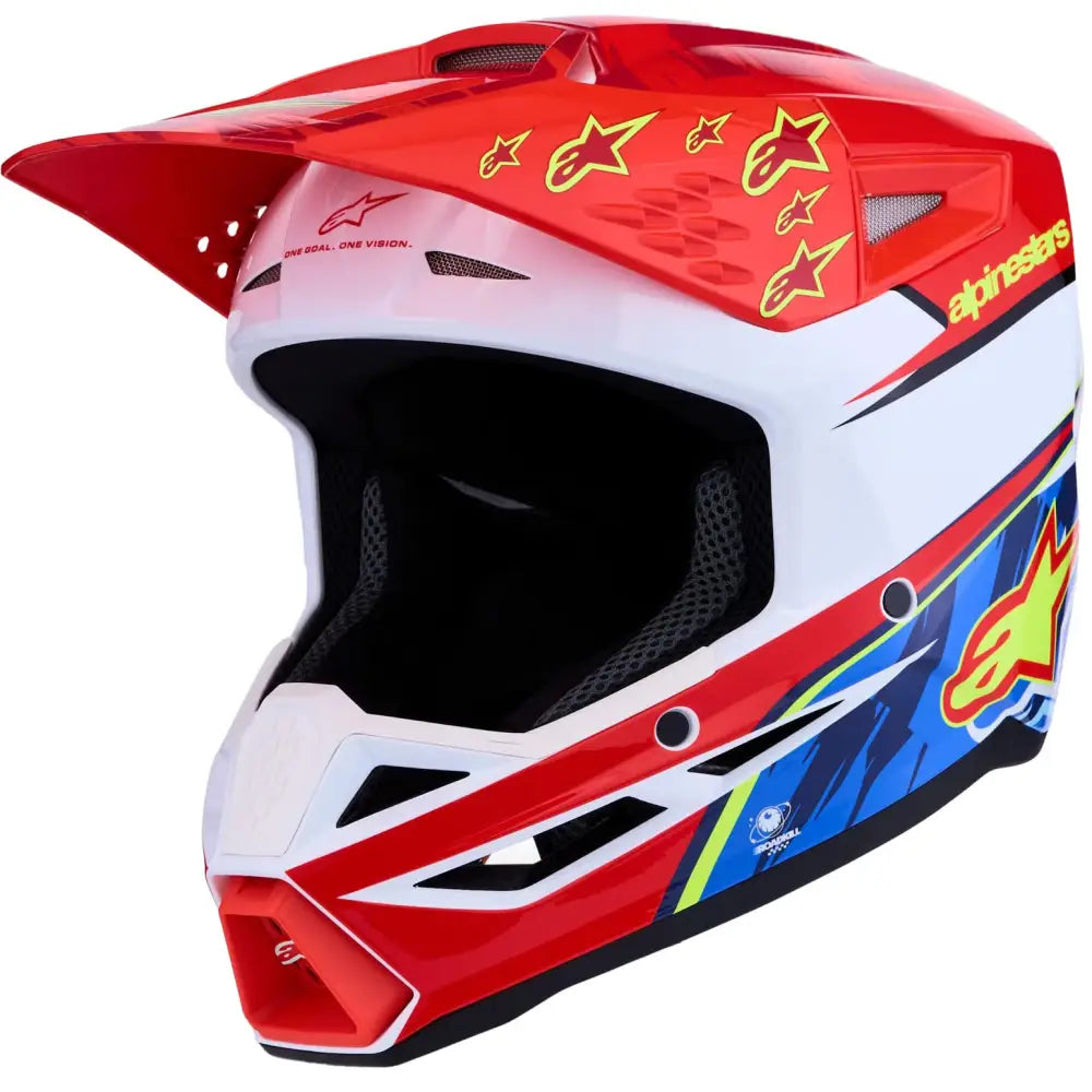 Casco Alpinestars S-M3 Falcon Red/White/Blue