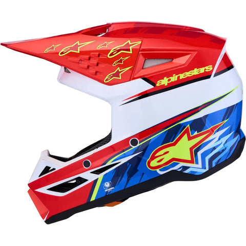 Casco Alpinestars S-M3 Falcon Red/White/Blue