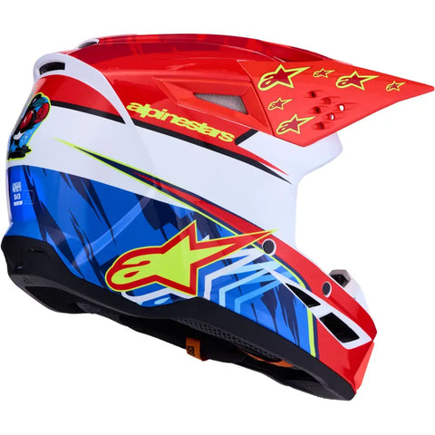 Casco Alpinestars S-M3 Falcon Red/White/Blue