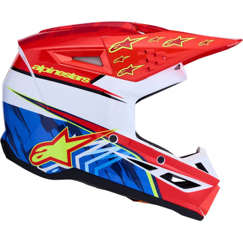 Casco Alpinestars S-M3 Falcon Red/White/Blue