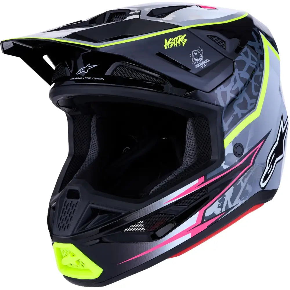 Casco Alpinestars S-M7 Blaster Black/Grey/Yellow