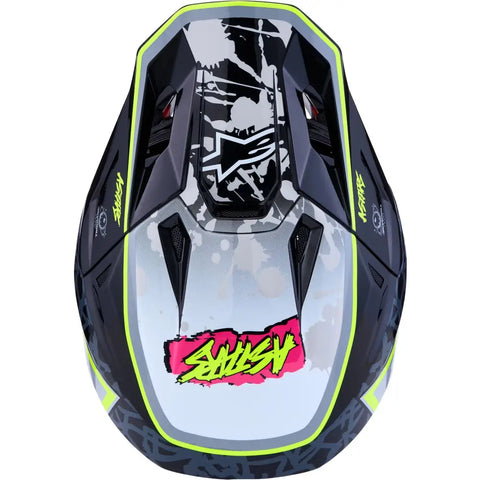 Casco Alpinestars S-M7 Blaster Black/Grey/Yellow
