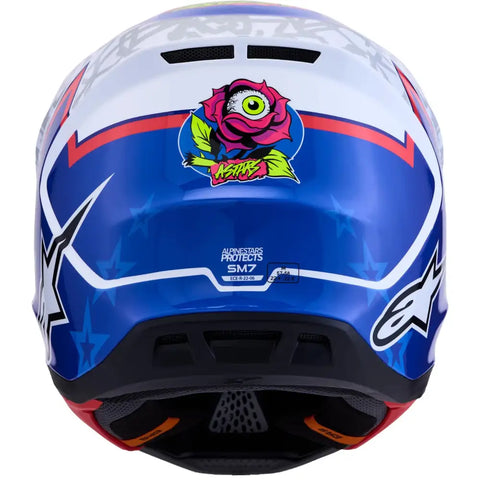 Casco Alpinestars S-M7 Blaster White/Blue/Red
