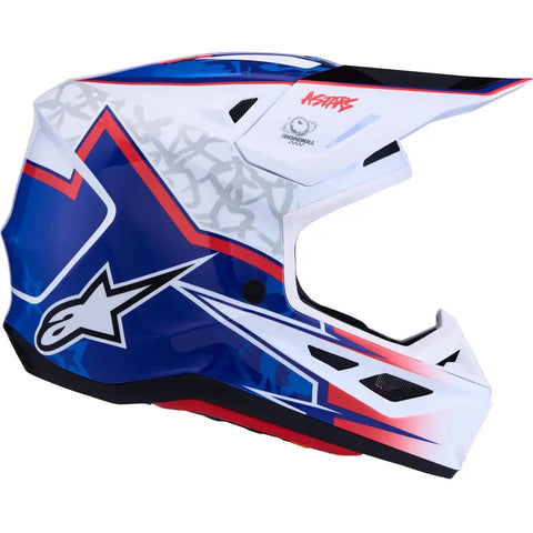 Casco Alpinestars S-M7 Blaster White/Blue/Red