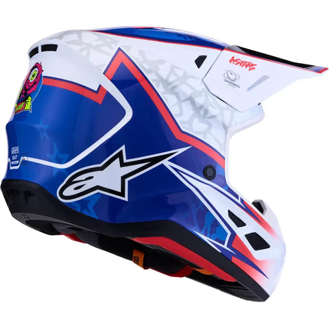 Casco Alpinestars S-M7 Blaster White/Blue/Red