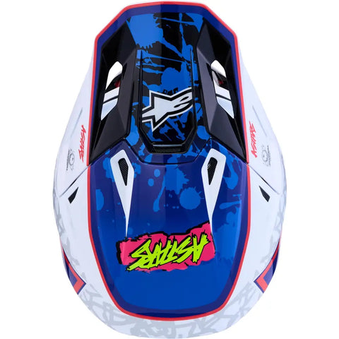 Casco Alpinestars S-M7 Blaster White/Blue/Red