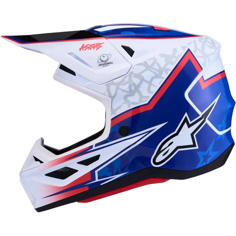 Casco Alpinestars S-M7 Blaster White/Blue/Red