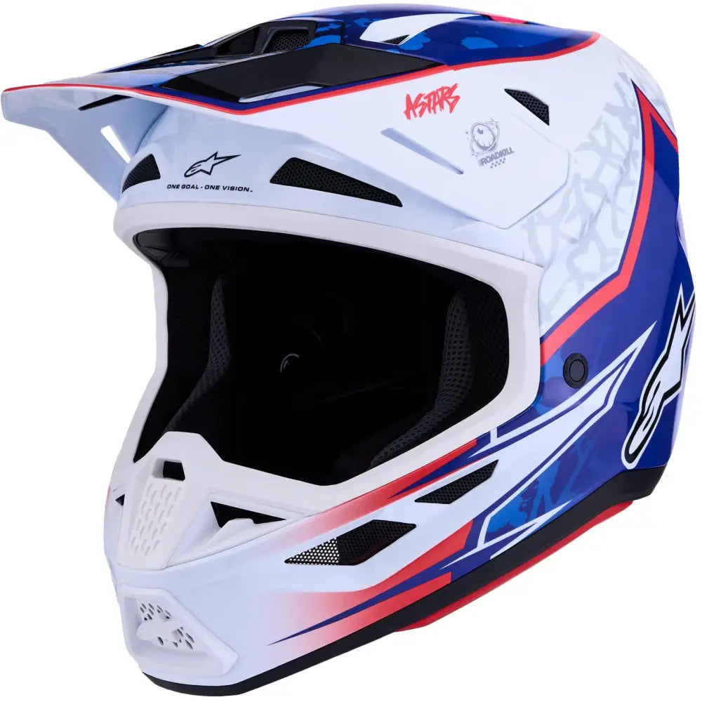 Casco Alpinestars S-M7 Blaster White/Blue/Red