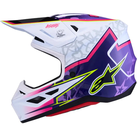 Casco Alpinestars S-M7 Blaster White/Pink/Purple