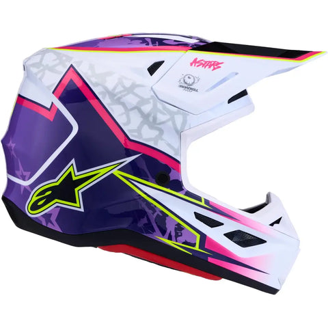 Casco Alpinestars S-M7 Blaster White/Pink/Purple