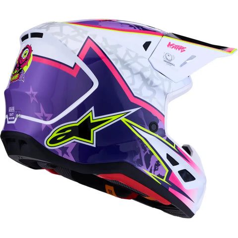 Casco Alpinestars S-M7 Blaster White/Pink/Purple