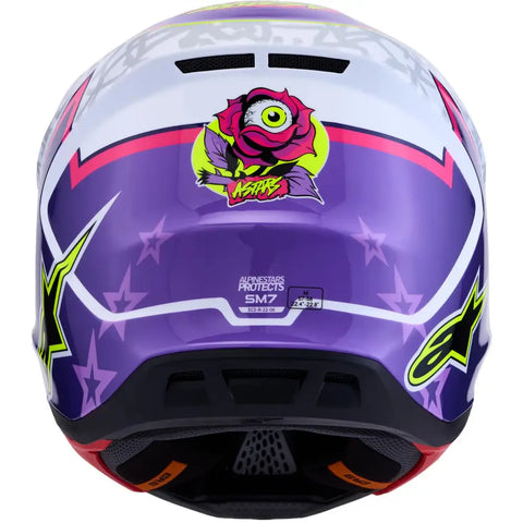 Casco Alpinestars S-M7 Blaster White/Pink/Purple