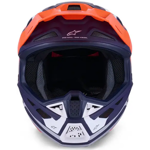 Casco Alpinestars S-M7 Core, Orange/Blue Matt