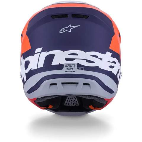 Casco Alpinestars S-M7 Core, Orange/Blue Matt