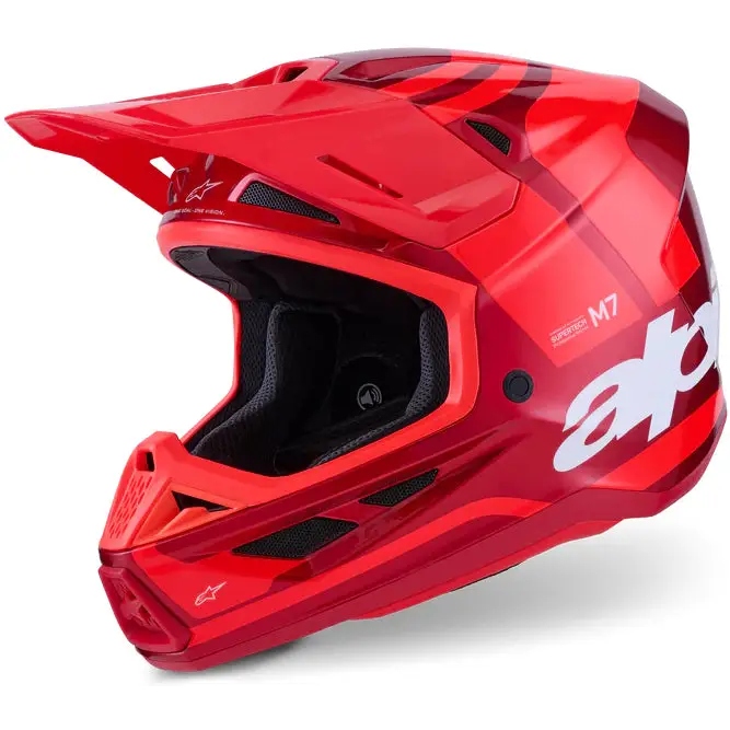 Casco Alpinestars S-M7 Core, Red Glossy