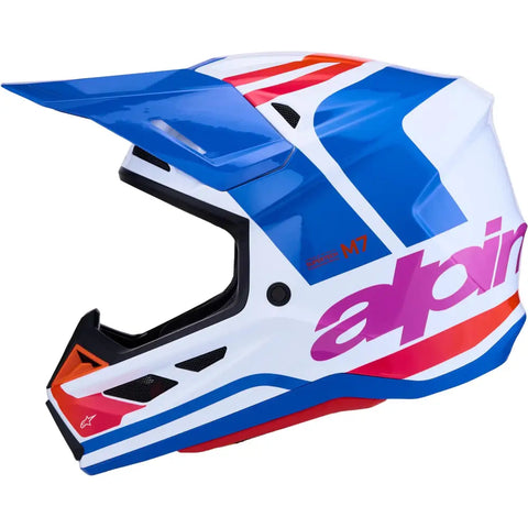 Casco Alpinestars S-M7 Core White/Blue/Orange