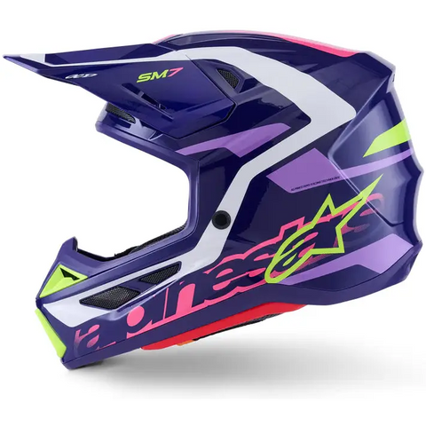 Casco Alpinestars S-M7 Deed, Purple/Pink Glossy