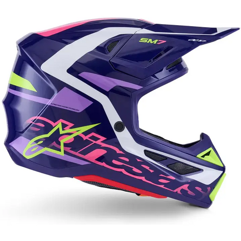 Casco Alpinestars S-M7 Deed, Purple/Pink Glossy