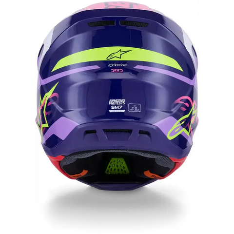 Casco Alpinestars S-M7 Deed, Purple/Pink Glossy