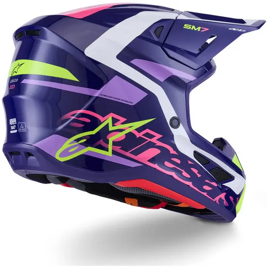 Casco Alpinestars S-M7 Deed Purple/Pink Glossy