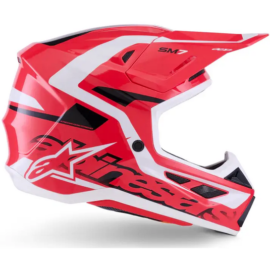 Casco Alpinestars S-M7 Deed Red/Black/White Glossy