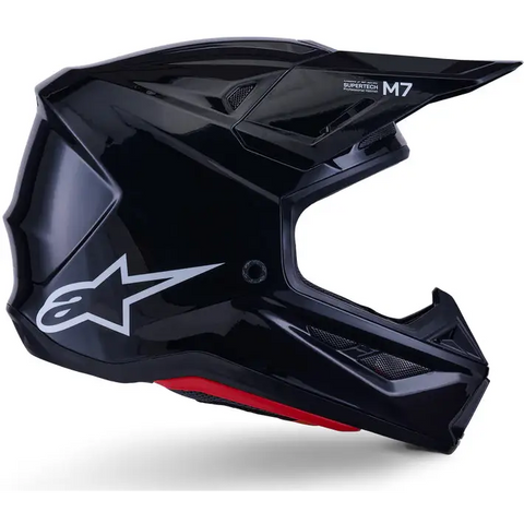 Casco Alpinestars S-M7 Solid, Black Glossy