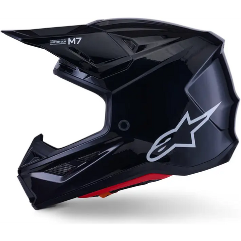 Casco Alpinestars S-M7 Solid, Black Glossy