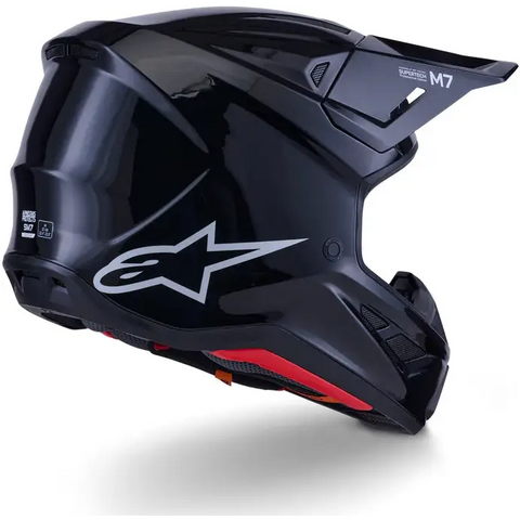 Casco Alpinestars S-M7 Solid, Black Glossy
