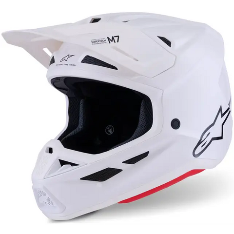 Casco Alpinestars S-M7 Solid, White Glossy