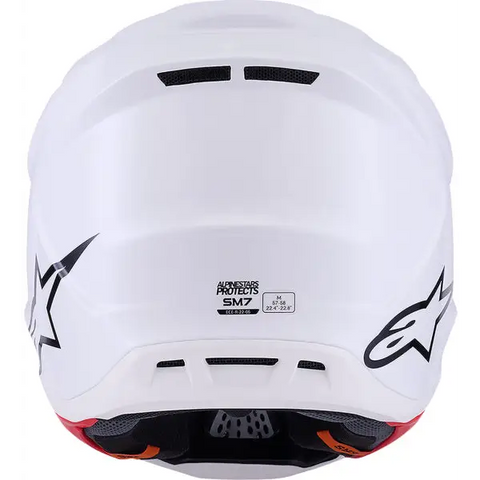 Casco Alpinestars S-M7 Solid, White Glossy