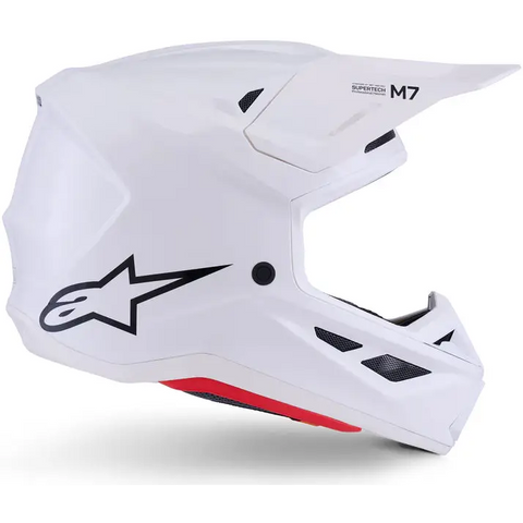 Casco Alpinestars S-M7 Solid, White Glossy