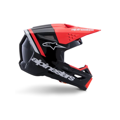 Casco Alpinestars SM3 ECE06/DOT Radium Black/Red Fluo/White Glossy