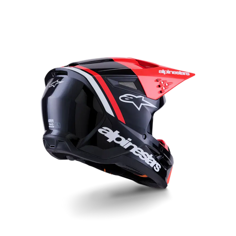 Casco Alpinestars SM3 ECE06/DOT Radium Black/Red Fluo/White Glossy