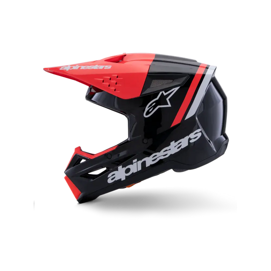 Casco Alpinestars SM3 ECE06/DOT Radium Black/Red Fluo/White